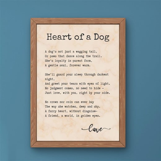 Dog Poem Printable, Life of a Dog Print, Pet Wall Art Decor, Gift for Dog Lover, Dog Mom, Remembrance Gift, Dog Loss, Digital Download - Etsy