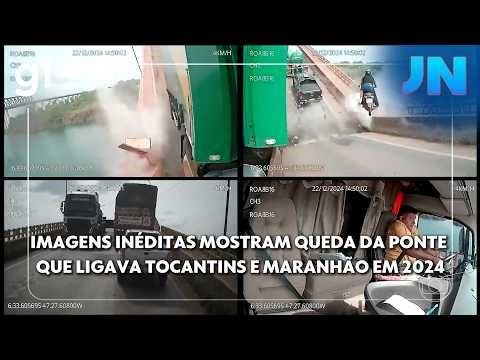 JN: Unreleased images show the collapse of the bridge between Maranhão and Tocantins from differe...