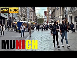 Germany Walking Tour 2022 Munich Walking Tour - City centre and Marienplatz [4K HDR]