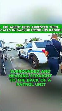 FBI AGENT GETS ARRESTED THEN CALLS IN BACKUP USING HIS BADGE! #cops#police
