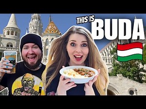 Exploring the BUDA side of BUDAPEST 🇭🇺 - HUNGARIAN FOOD & Buda CASTLE