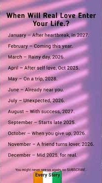 When Will Real Love Enter Your Life? 💖 (By Birth Month) 💫🥳
