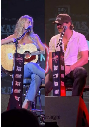 @Ashley Cooke serenading @Tuck during her performance of “Baby Blues” at @BillyBobsTexas Texas Independence Day Jam. 👀💙 #AshleyCooke #TuckerWetmore #AshleyCookeMusic #BabyBlues #CountryMusic