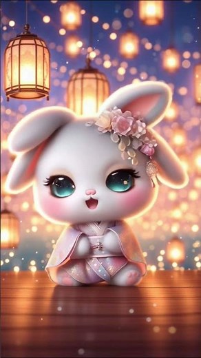 Chubby Chibi Bunny is dancing with super-cute energy. #cute #funnybunny #aiart #pets #viral #shorts