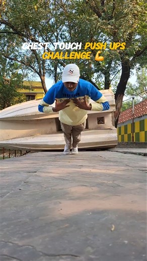 Chest touch push ups challenge 💪 #workout #pushups #challenge #motivation