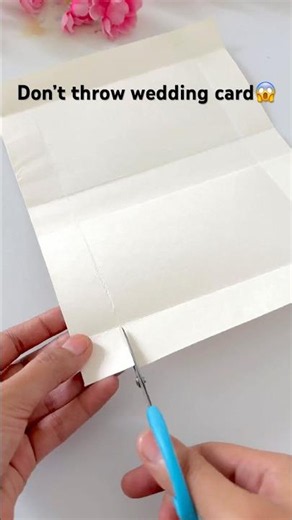 Diy cute gift box using wedding card❤️✨😉#diy #papercraft #youtubeshorts #fyp
