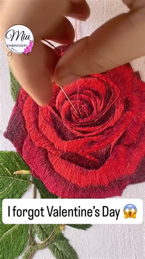 Winnie Wen ✧ Realistic Embroidery | Women sometimes forget Valentine’s Day too 😅As I can stitch lots of flowers that last forever, I really don’t want a bouquet of flowers.... | Instagram