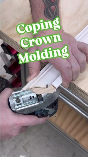 Coping crown molding with a coping foot #carpentry #homeimprovement #diy