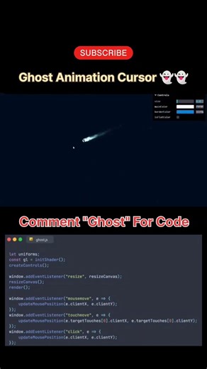 Ghost Animation Cursor 👻 | Cool Mouse Effect using JavaScript | Coding With Saurabh #codelearning