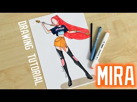 How to draw Mira full body from KPop Demon Hunters / How to draw Huntrix