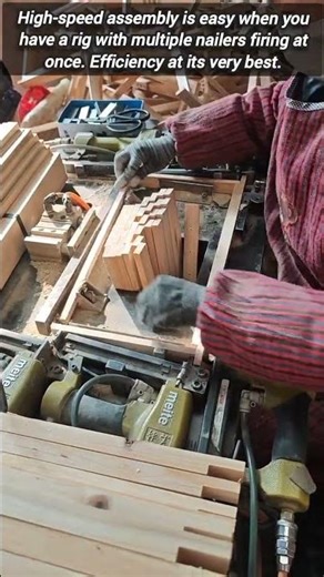 Efficient Production Lines Using Multiple Nailers For Wood Frames