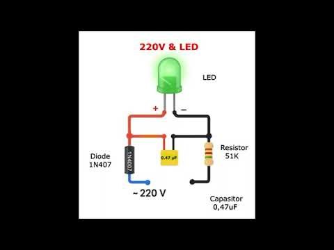 Можно ли подключить светодиод прямо к 220V Поясняю на примере схемы