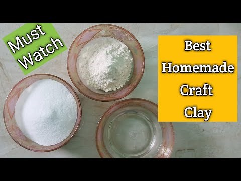 Make Clay At Home With SALT | Salt Dough recipe | CraftLas