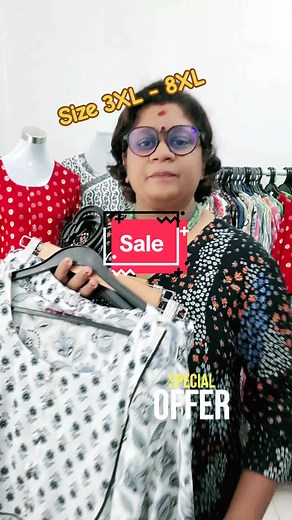 Sale! Plus Size 3XL - 8XL. #plussizefashion #plussize #kurta #kurti #tops #fesyen #elegant #followme #jamfashion #fyp