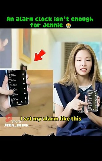 Jennie set her phone in alarm..!! 😂 #pyp #blackpink #jennie #jenniekim #ytshorts #foryou