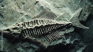 Ancient Fish Fossil Embedded in Stone: A Glimpse into Prehistoric Life