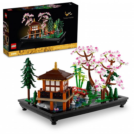 LEGO Icons Tranquil Garden Building Set - Detailed Japanese Zen Garden DIY Kit for Adults, Ages 18 - Gift for Wedding - Building Block Set for Home Decor - 10315