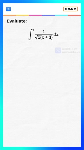 One substitution and this integral loses all confidence If square roots scare you, this trick will flip the game. We convert the integral into a clean tan inverse form using x equals t square — and suddenly it’s effortless. Save this for revision 📌 Follow for daily exam-ready calculus! #IBMath #CalculusTricks #Integration #MathReels #STEMStudents #ExamPrep #MathTips #IBAA #IgcseMath #JEE #EngineeringMath #LearnMath #StudentLife #mathconfidence