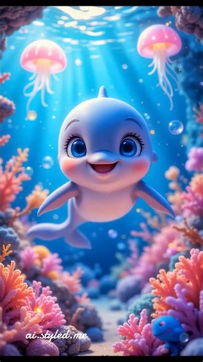 Two baby dolphins created a glowing heart under the sea | The Dreamy Sea Series