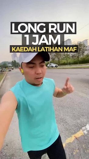 VLOG LONG RUN 1 JAM LARI kAEDAH LATIHAN MAF Larian kali ini saya gunakan kaedah jenis latihan MAF (Maximum Aerobic Function) yang banyak dipakai oleh pelari di luar sana. Teknik ini dicipta oleh Dr. Phil Maffetone, yang banyak tumpukan kaedah larian sasaea “low heart rate” Kiraan mudah: 180 tolak umur, *Boleh diubahsuai ikut keadaan semasa ada dan faktor luaran. Target : Untuk membangunkan strong aerobic base yang berikan banyak kebaikan kepada pelari. #LariPagi #KebaikkanLariPagi “Story best, k