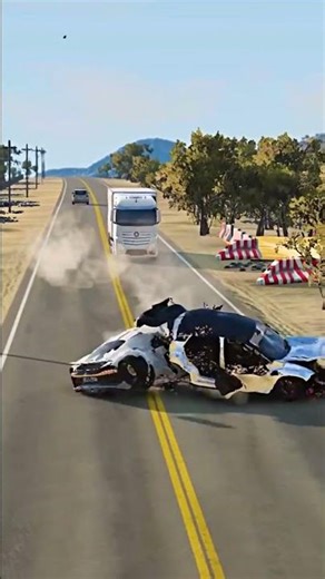 Realistic Highway Car Crashes #328