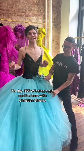 Day 359- dress fitting with @christiansiriano #trans #dress