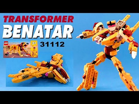 Tutorial: Lego Creator 31112 Wild Lion alternate design Transformer Benatar Ship