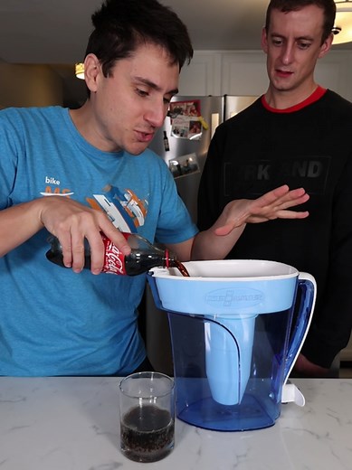 Coca-Cola Filtration Experiment with Water Filter