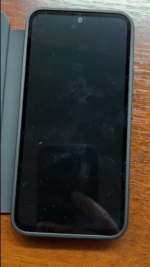 Samsung Galaxy A54 Screen Glitch. Squared Screen Area without an Image