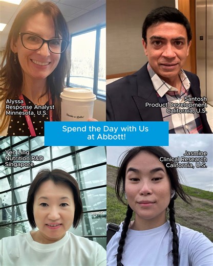 One day, four POVs. See how our teams across the globe are making an impact. 🌎 Learn more about a career with Abbott: https://abbo.tt/3RWtrn1 | Abbott