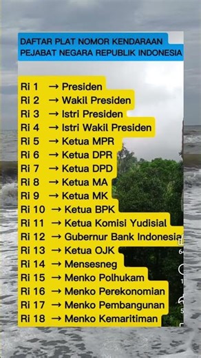 JUST FOUND OUT!! LIST OF VEHICLE PLATE NUMBERS OF STATE OFFICIALS IN INDONESIA #shorts