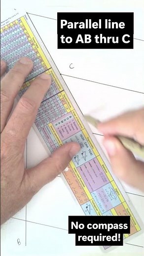 Construct Parallel Line Through a Point WITHOUT a Compass and with a Doublestraightedge! #geometry
