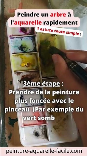 Peindre un arbre en aquarelle en 5 étapes faciles et très rapides !