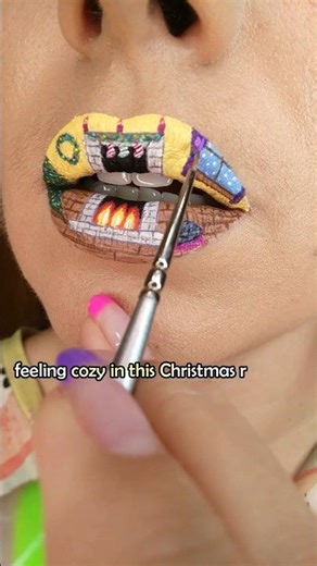 The coziest Christmas makeup ever! 🎄❄️🔥🎀🕯️