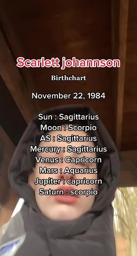 Scarlett Johansson Birth Chart and Zodiac Sign Revealed