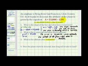 Ex: Given a Linear Model, Interpret the Meaning of the Slope and Make Predictions