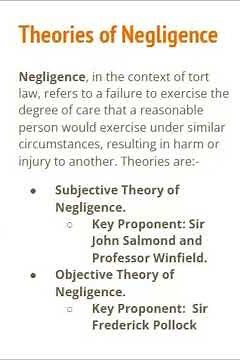 Theories of Negligence Explained in 2 Minutes! 🧠 | Tort Law Made Easy