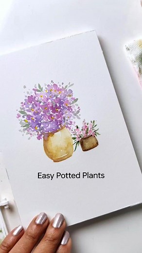 15K views · 349 reactions | Did you try these easy Potted plants tutorial as yet? Comment 'plants' and I will send you the YouTube link. Happy painting, y'all! Brushes: @princetonbrush - - #claricegomesdesigns #watercolortutorial #pottedplants #learnwatercolor #youtubetutorial | Clarice Gomes Designs | Facebook