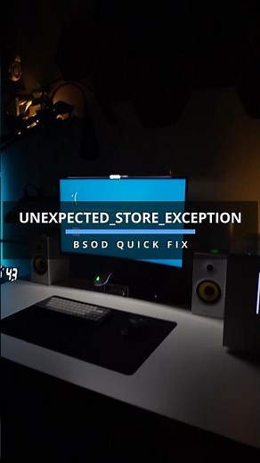 BSOD quick fix UNEXPECTED_STORE_EXCEPTION #shorts