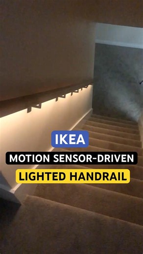 IKEA wanted 60% more! Custom LED Lighted Handrail Build #ikeahack #ledlighting #ledhandrail