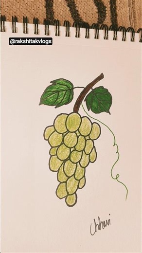 grape's cluster 🍇 drawing #art #grape #drawing #ytshortsindia #like