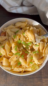 This One-Pot Buffalo Chicken Pasta is the perfect dish to bring all your friends together. It's easy, shareable, and most importantly, delicious! Perfect for game nights, potlucks, and holiday get-togethers. Full recipe below. Additional inspiration at Barilla.com. Ingredients: 16 ounces Barilla medium shells pasta 2 tablespoons olive oil 1/2 cup celery, chopped 1/2 cup carrots, chopped 1/2 cup white onion, chopped 2 garlic cloves, minced 4 cups chicken broth 1 cup water 2 cups shredded rotisser