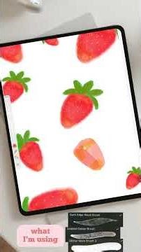 A Soft Strawberry Watercolor - #procreate #Strawberry ##unitedstates #trending #watercolor