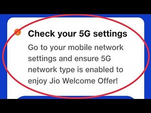My Jio Fix Check your 5G settings | Go to your mobile network settings and ensure 5G network Problem