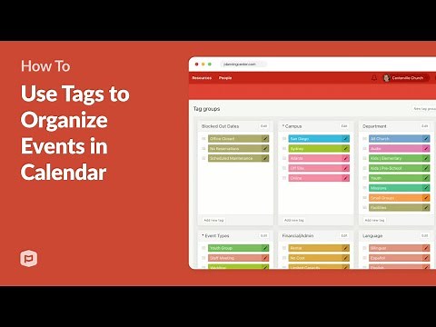 How to Use Tags to Organize Events in Planning Center Calendar