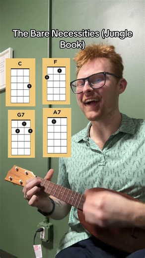 Gotta love the Bear Necessities from the Jungle Book #music #musiclessons #ukuleletutorial ￼