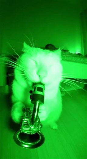 Cat Plays Saxophone at 3 AM – Hilarious Nighttime Performance
