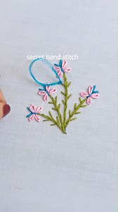 baby frock/T- shirt embroidery simple design💥🪡 | Secret Hand Stitch