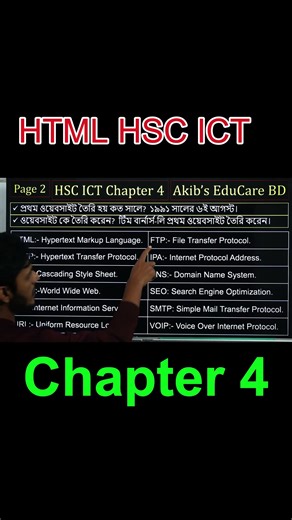 html hsc ict || পর্ব ১ || ওয়েব ডিজাইন পরিচিতি ও html || চতুর্থ অধ্যায় || এইচএসসি আইসিটি ||