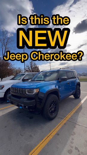 EDIT: this is NOT the new cherokee. I’ve learned that it is the new Jeep Recon EV coming out in 2026. Is this even a Cherokee? I have no idea, but it’s definitely a new model of Jeep I’ve never seen before. Came across it in the parking lot of the junkyard. No badging so hard to say what it actually is. I just know it’s a Jeep because of the seven slot grille. #jeep #jeepcherokee #newjeep #jeeplife #jeepsr | Yeller Life